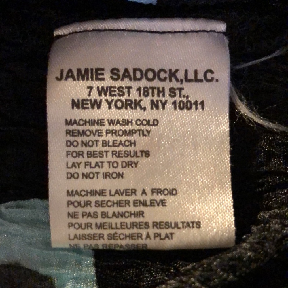 💓Jamie Sadock Abstract Coloful lightweight crinkle sleevelss logo signature top - Picture 11 of 13